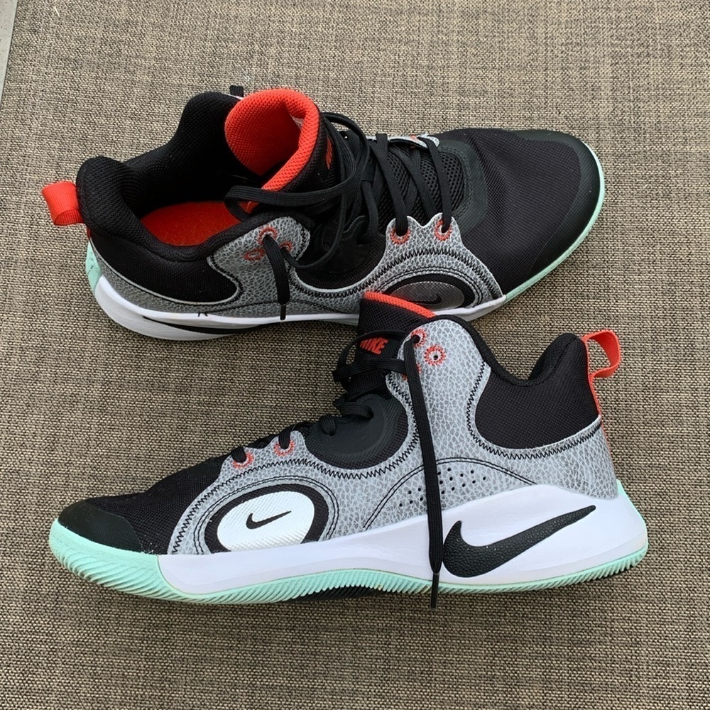 Nike Fly.by Mid 2 Mens Size 10 Basketball Shoes Black/Silver/Red
